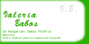 valeria babos business card
