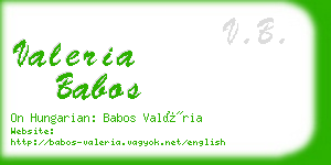 valeria babos business card